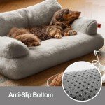 MEWOOFUN Fluffy Washable Dog & Cat Sofa - Gray