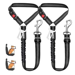 Adjustable Elastic Dog Seat Belt – 2 Pack