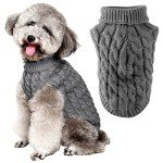 Cozy Knitted Turtleneck Dog Jumper - Grey