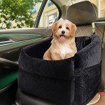 Small Dog Car Seat with Safety Leash & Pockets