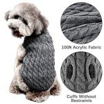 Cozy Knitted Turtleneck Dog Jumper - Grey