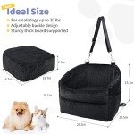 Small Dog Car Seat with Safety Leash & Pockets