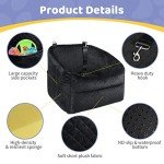 Small Dog Car Seat with Safety Leash & Pockets