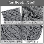 Cozy Knitted Turtleneck Dog Jumper - Grey
