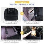 Small Dog Car Seat with Safety Leash & Pockets
