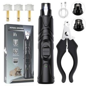 Quiet 2-Speed Dog Nail Grinder with LED Light