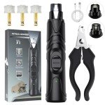 Quiet 2-Speed Dog Nail Grinder with LED Light