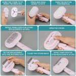 5-in-1 Pink Pet Grooming Brush Kit