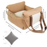 Waterproof Medium Dog Car Seat with Safety Leash