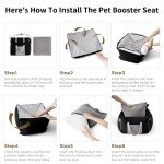 Waterproof Medium Dog Car Seat with Safety Leash