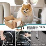Waterproof Medium Dog Car Seat with Safety Leash