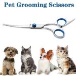 Curved Pet Grooming Scissors Set with Safety Tip