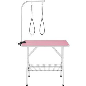 Foldable Dog Grooming Table with Adjustable Arm