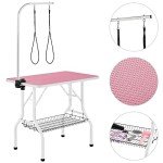 Foldable Dog Grooming Table with Adjustable Arm