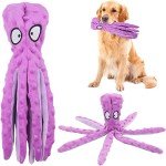 Squeaky Octopus Dog Toy for Chewing Fun