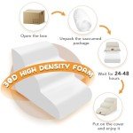 Beige 3-Step Dog Ramp for Couch and Bed