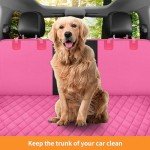 GXT Pink Dog Back Seat Cover with Leash