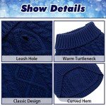 Cozy Cable Knit Turtleneck Dog Sweater