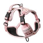 No Pull Medium Dog Harness - Floral Pink