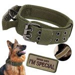 Tactical Adjustable Dog Collar with Handle - Green