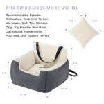 Waterproof Small Dog Car Booster Seat - Grey