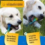 Tough Bacon-Flavored Chew Toys for Dogs 2-Pack