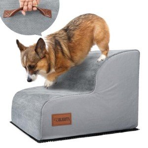 Dog Steps for Bed & Couch – 2-Step Foam Stairs