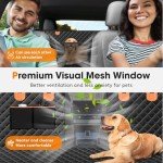 JOEJOY Dog Car Seat Cover with Mesh Window
