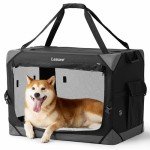 Large Soft-Sided Dog Travel Crate - Black