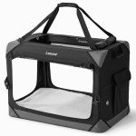 Large Soft-Sided Dog Travel Crate - Black