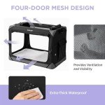 Large Soft-Sided Dog Travel Crate - Black