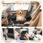 Waterproof Dog Car Seat with Storage Pockets