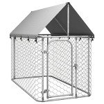 vidaXL Weather-Resistant Outdoor Dog Kennel with Roof
