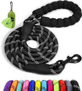 Taglory Reflective Rope Dog Lead with Soft Handle