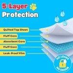 50 Large Leak-Proof Puppy Training Pads 60x60cm