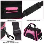 Foldable Soft-Sided Pet Carrier Bag (Pink, Medium)