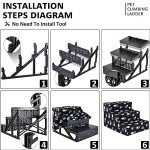 Youyijia 3-Step Dog Stairs with Washable Cover