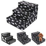 Youyijia 3-Step Dog Stairs with Washable Cover