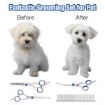5-in-1 Dog Grooming Scissors Kit with Round Tips