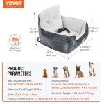 VEVOR Dog Car Booster Seat with Safety Leash