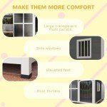 Outdoor Wooden Dog House with Openable Roof