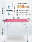 Adjustable 32" Pet Grooming Table - Pink