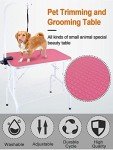 Adjustable 32" Pet Grooming Table - Pink