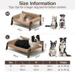 MewooFun Elevated Dog Sofa Bed with Washable Cover