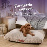 Cozy Sherpa Dog Bed - Washable & Calming