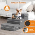 Sunowl Foldable 3-Step Dog Stairs for Sofas