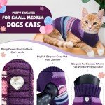 Cozy Striped Turtleneck Dog Sweater for Winter