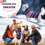 Cozy Striped Turtleneck Dog Sweater for Winter