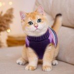 Cozy Striped Turtleneck Dog Sweater for Winter