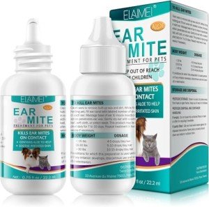 Ear Mite Treatment Drops for Dogs and Cats